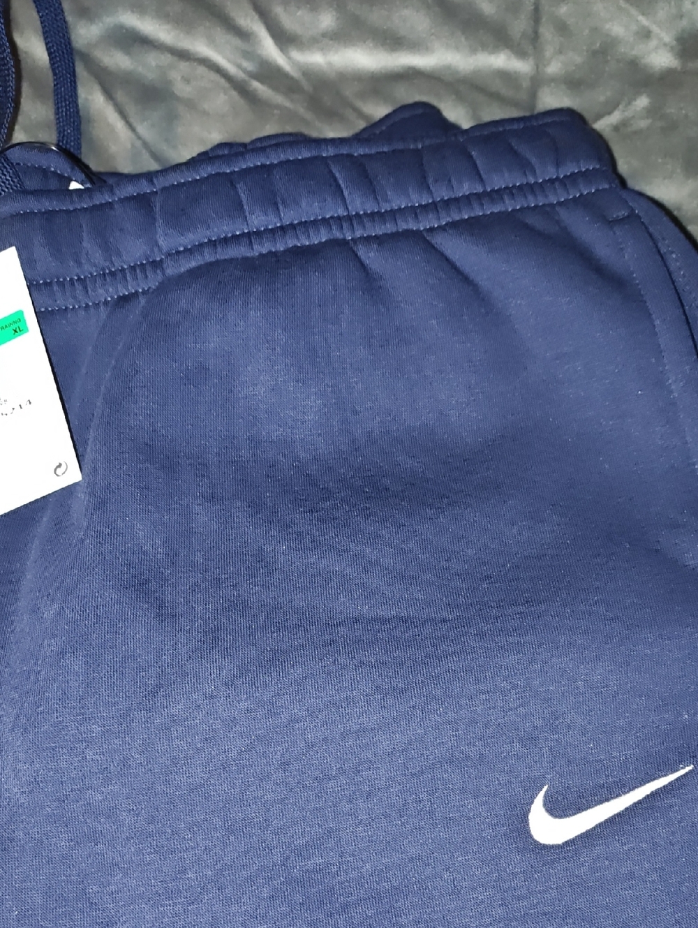 Nike Navy Blue Joggers with White Swoosh
